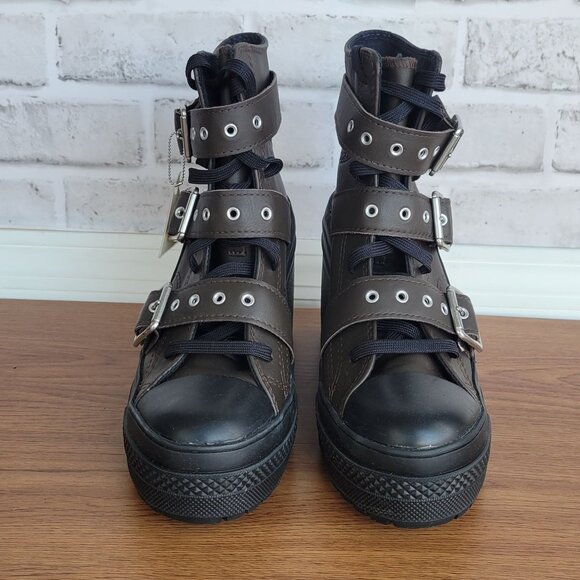 ⭐Converse Chuck 70 De Luxe Heel Leather Buckles Sz 5 Men's Boots Brown A12209C⭐ - Picture 3 of 9